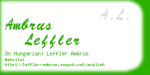 ambrus leffler business card
